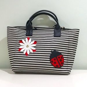 NWT Talbots Oprah Ladybug & Flower Tote Bag